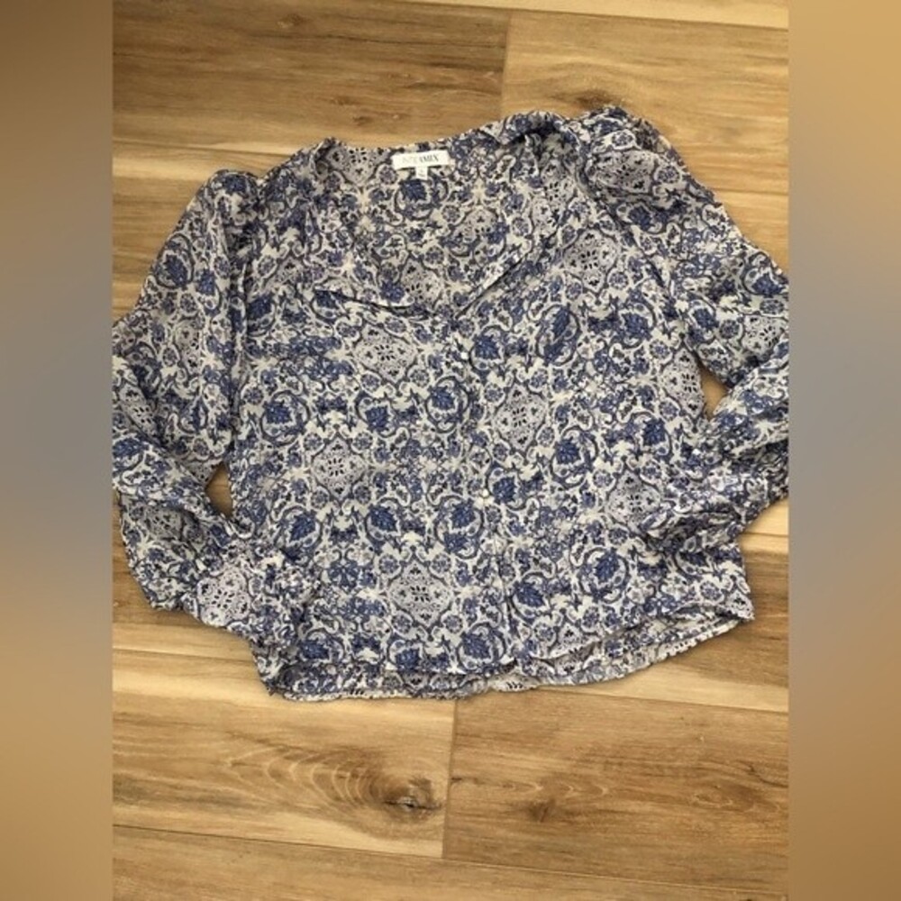 Intermix Paisley Style Print Silk Blouse S
